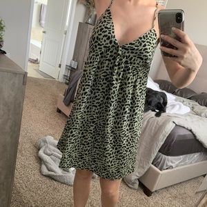 Super cute cheetah dress only tried on once! Size small.